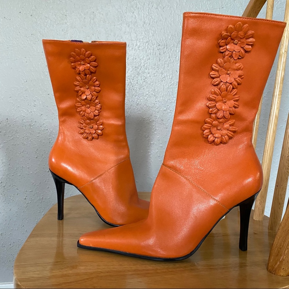 Vintage Orange Diba Boots